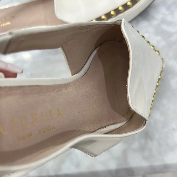 Cecelia New York White Patent Leather Slingback Flats - Picture 6 of 14